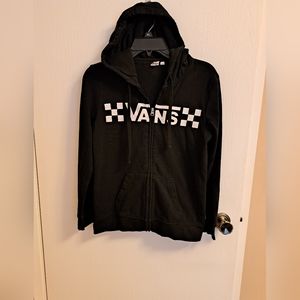 Vans Size XS Zip Up Hoodie Black